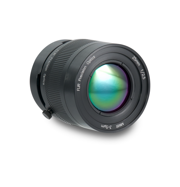 25 mm, 3-5 µm, f/2.5 MWIR FPO Manual Bayonet Lens